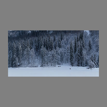 Panoramique du lac de Montriond en hiver par le photographe Christophe Bourreau