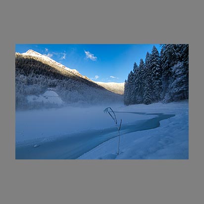 Petite sibérie au lac de Montriond par le photographe Christophe Bourreau