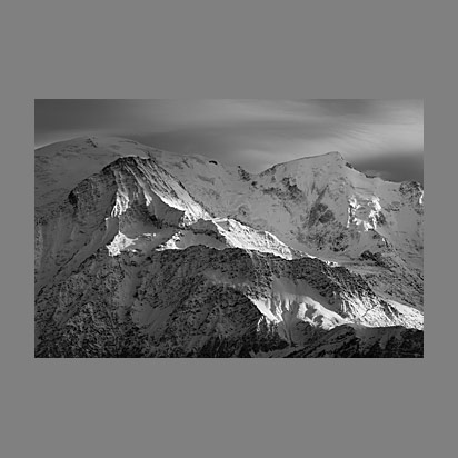 Photo du Mont-blanc en noir et blanc  - Les plus belles photo du Mont-blanc par le photographe Christophe Bourreau