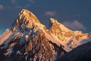 Coucher de soleil sur la Dent d'Oche